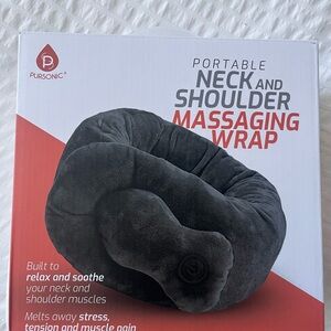 Pursonic Neck and Shoulder Travel Massaging Wrap Pillow